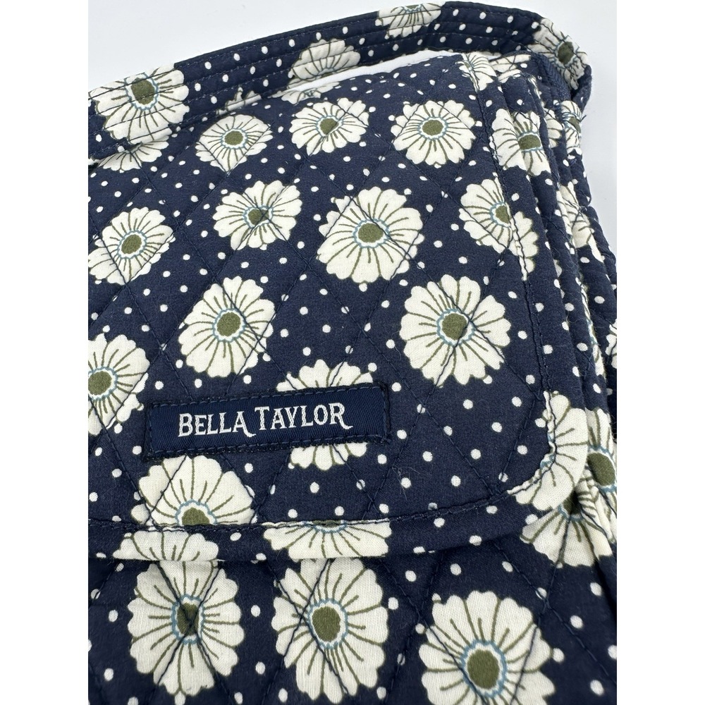 Bella Taylor Mini Crossbody Bag Purse Blue Daisy Cotton ID Card Adjustable Strap - Picture 2 of 16